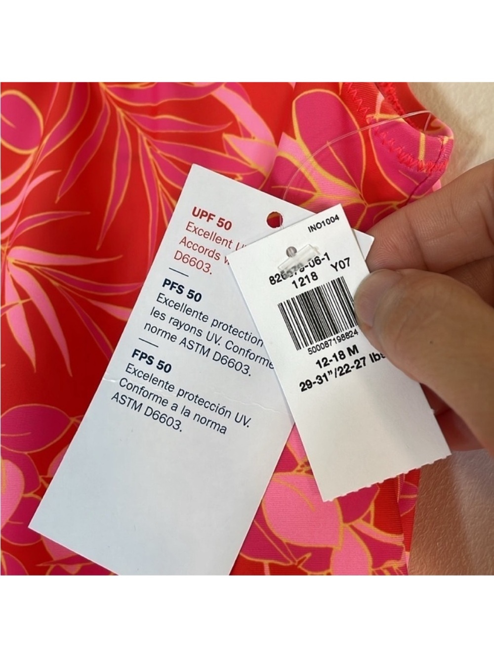 Old Navy One-Piece Swimsuit UPF 50. Baby Girl’s 12-18M. NWT. - Picture 2 of 6
